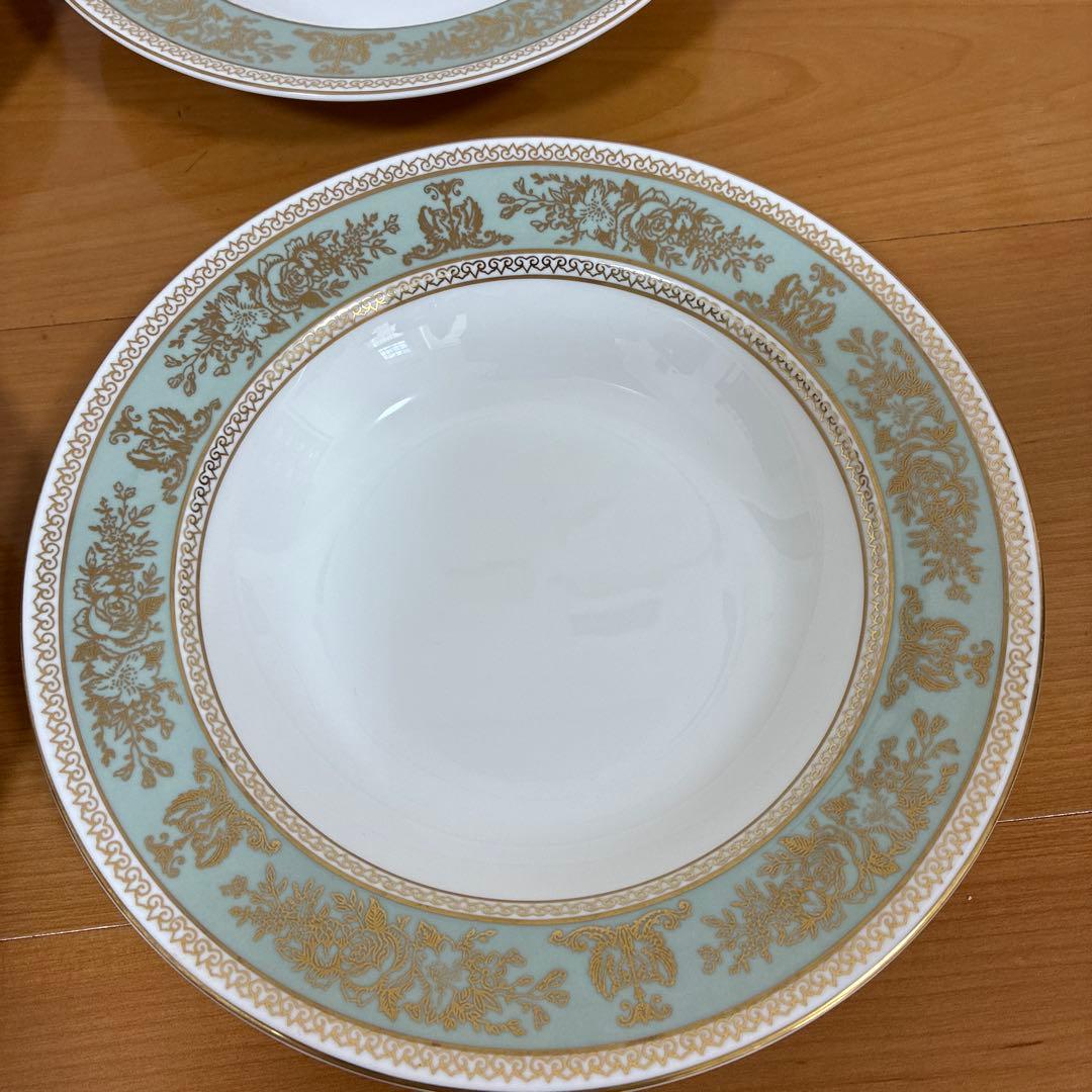 ウェッジウッド コロンビアセージグリーン スープ皿 黒壷　6枚まとめ売り