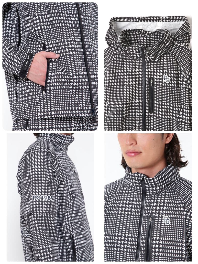 パーリーゲイツ エコユース ナイロンストレッチ チドリドビー レイン上下セット