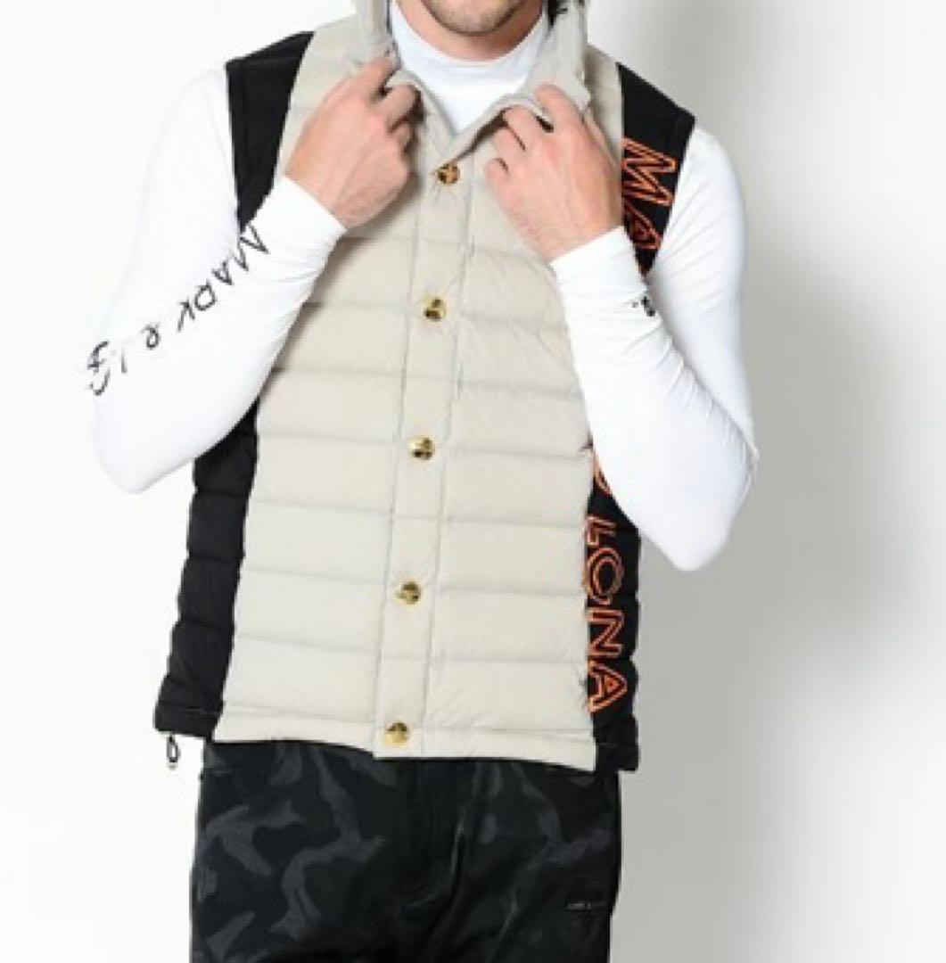 MARK AND LONA ダウンベスト グレー/ブラック　　サイズ46