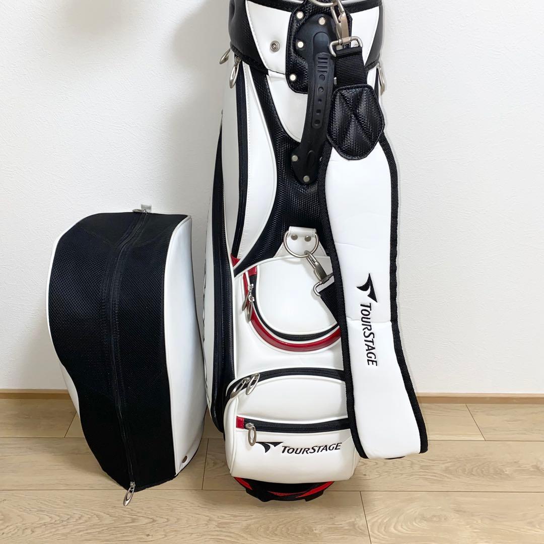 美品☆TOURSTAGEゴルフクラブ フルセット☆メンズ初心者キャディバッグ付S