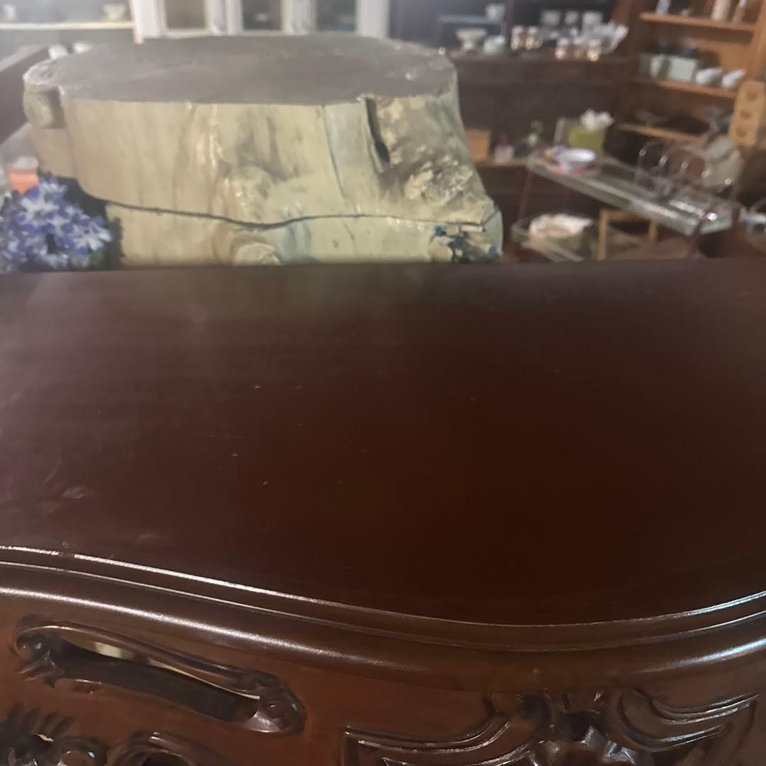 アンティーク　コンソールテーブル　マホガニー