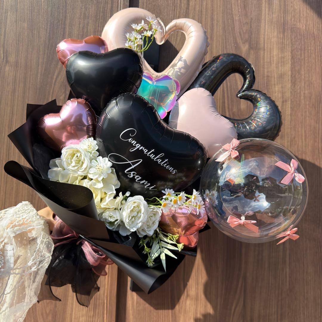 卒業式❤︎BIGバルーンブーケ花束｜風船 ギフト 誕生日 生誕祭 ピンク