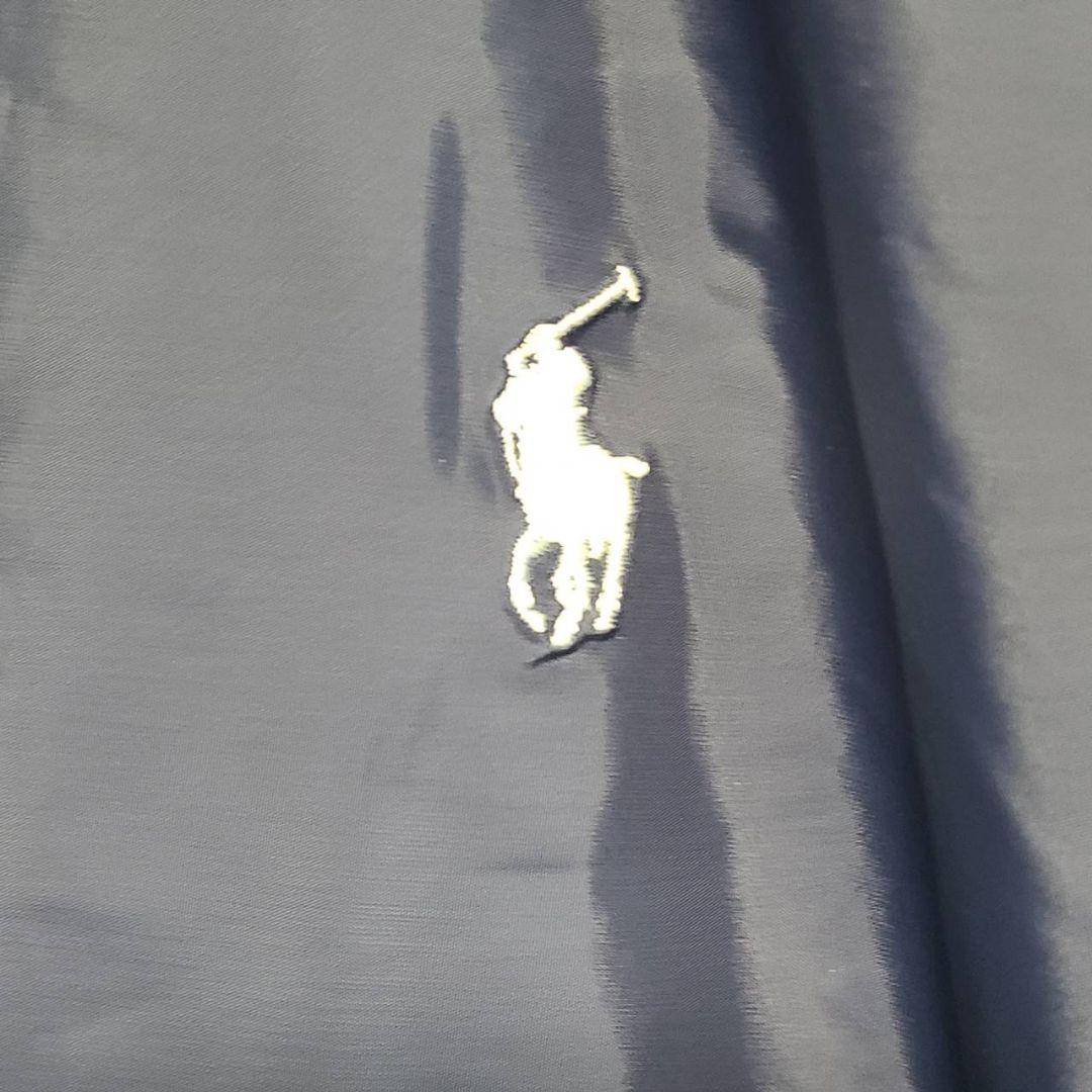 ポロ ラルフローレン レインコート ポンチョ ポケッタブル 紺 撥水 防水 ロゴ