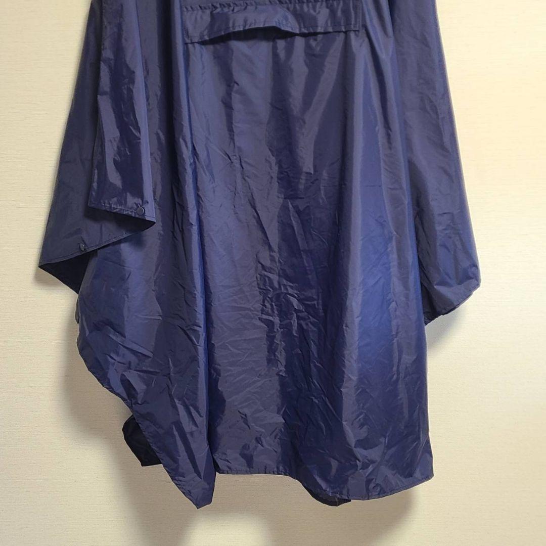 ポロ ラルフローレン レインコート ポンチョ ポケッタブル 紺 撥水 防水 ロゴ