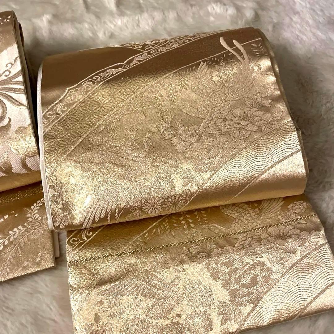 24金箔ふくれ織新品未使用帯2枚セット