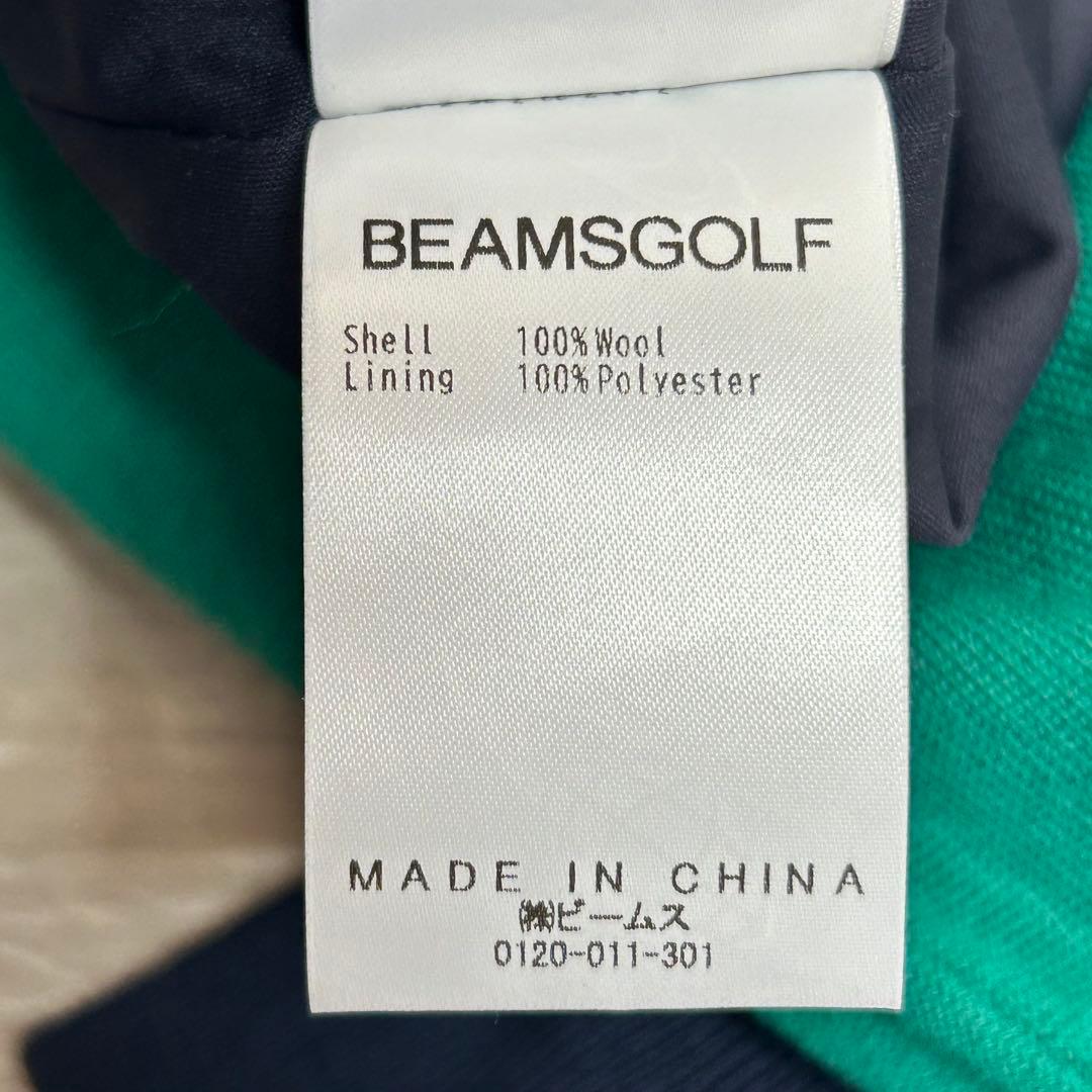 【美品】BEAMS GOLF エアシャット XL グリーン ウール100%