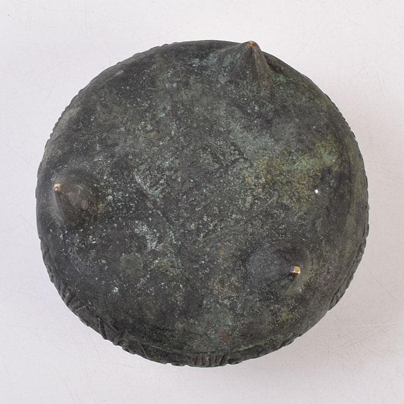 中国　古銅青銅　漢詩文三つ足香炉　V　R8998