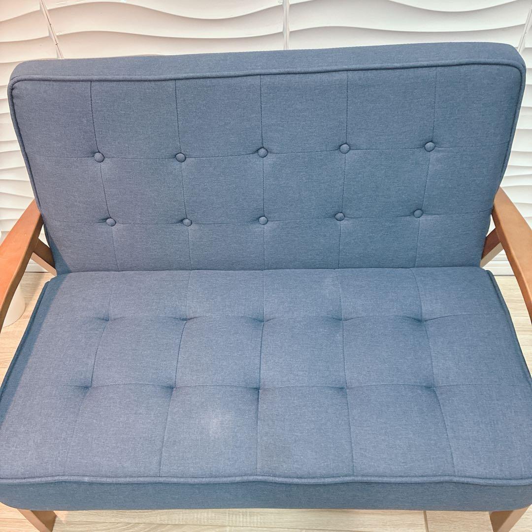 ◇大阪府 神戸市 配達料無料！◇ニトリ◇コンパクトソファ◇天然木フレーム布張り◇