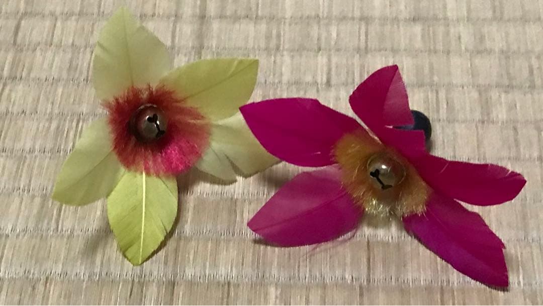 手作り　羽子板　道成寺　羽2個付