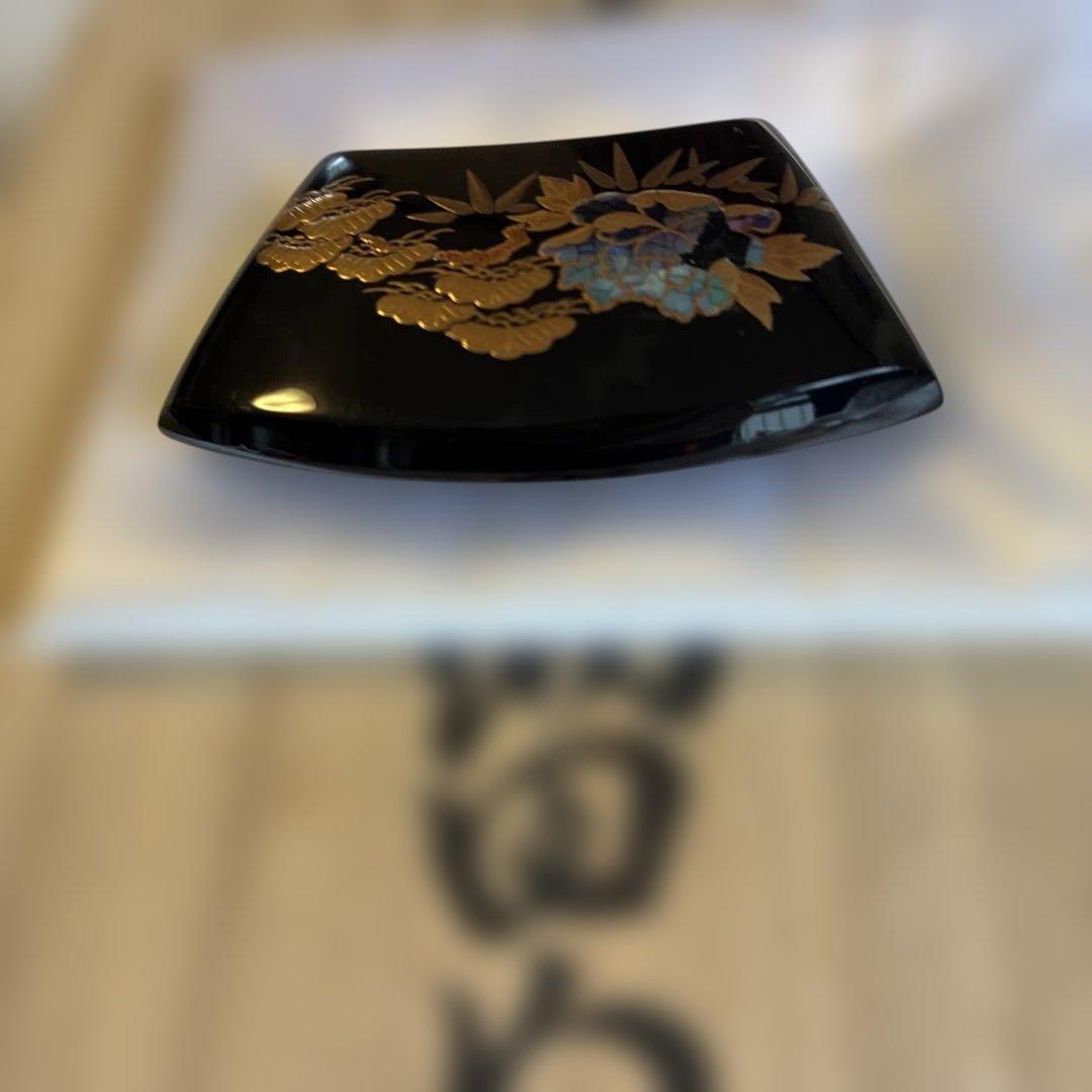 百貨店購入　松山武司 鼈甲工芸品　和装小物　蒔絵 帯留 べっ甲