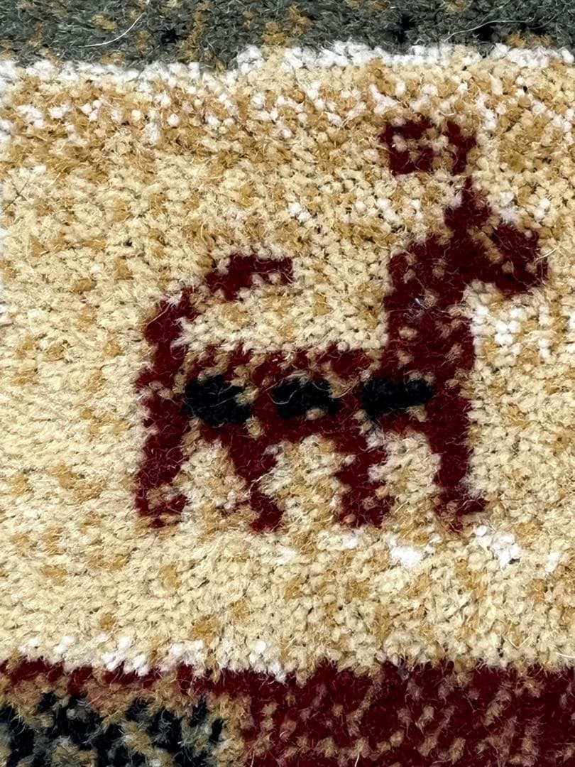 ウール100%パッチワークラグ 133x195 cm　中古