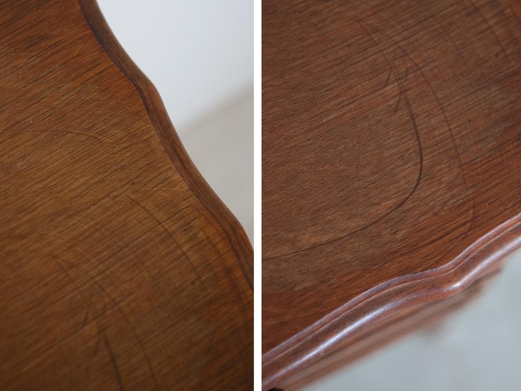 フランスアンティーク木製ベッドサイドキャビネット/ナイトテーブル90-143-1