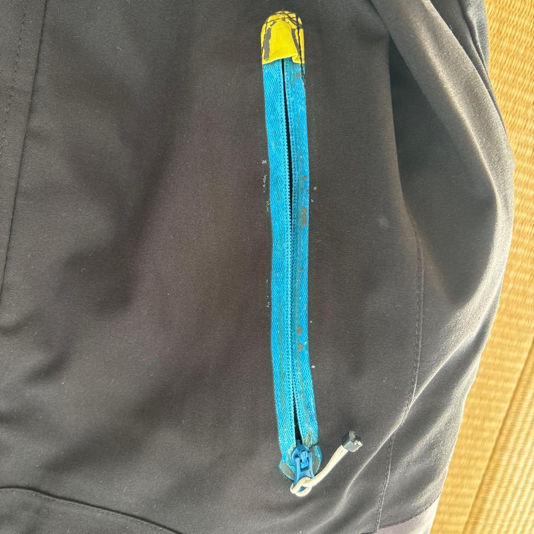 スキーウェア上下　メンズ 黒/黄 フード付き