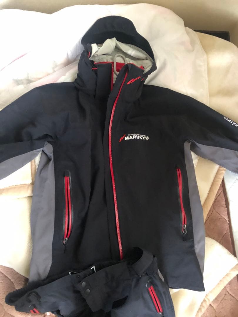 MARUKYU レインウェア 黒/グレー