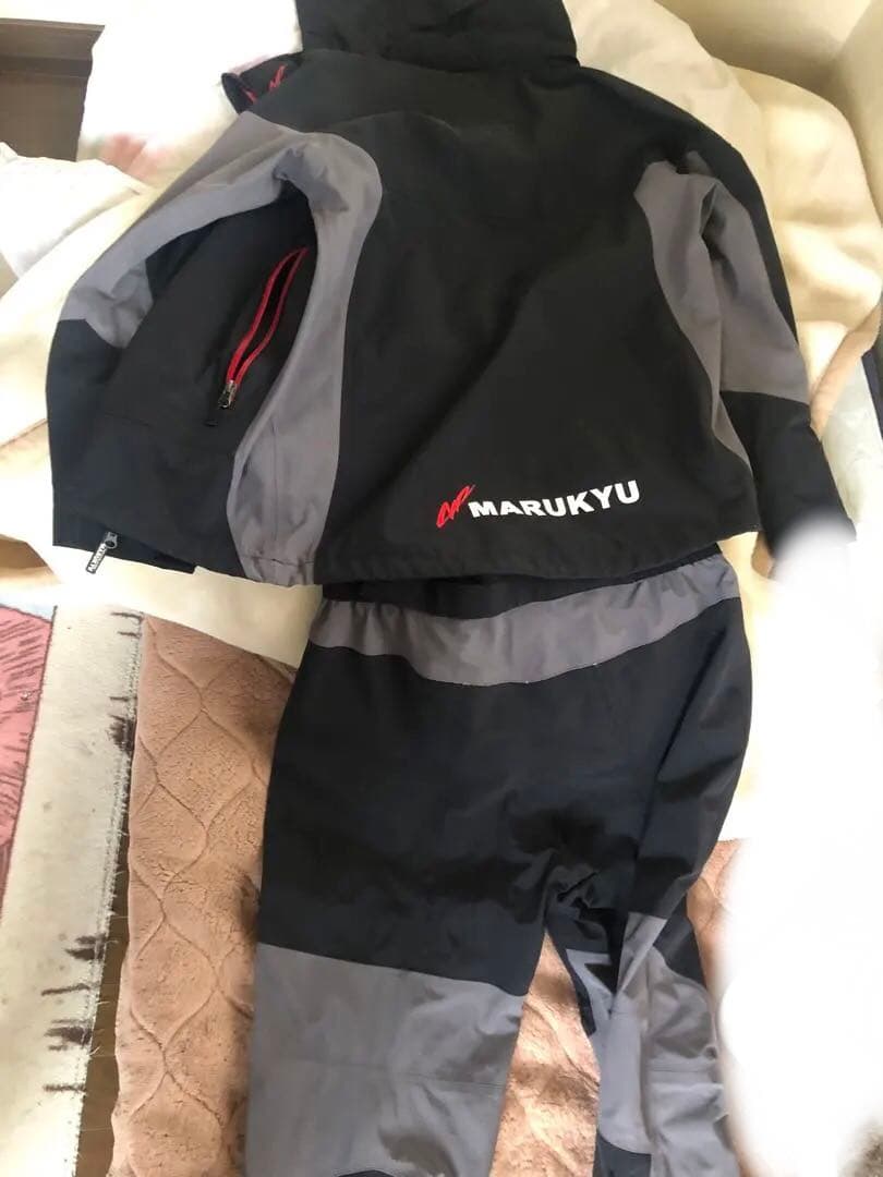 MARUKYU レインウェア 黒/グレー