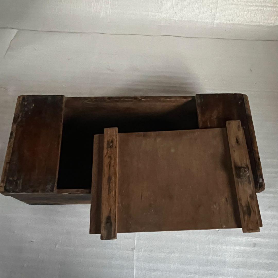 アンティーク　見た目が可愛い　木製　保管箱　木箱　収納ボックス