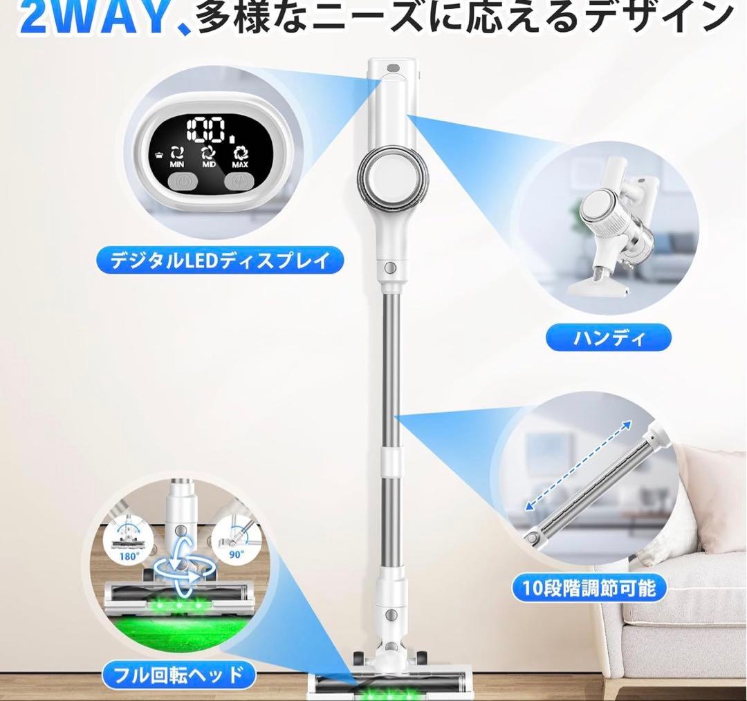 シャクヤク様【新品未使用】65000PA スティッククリーナー 本体 シルバー