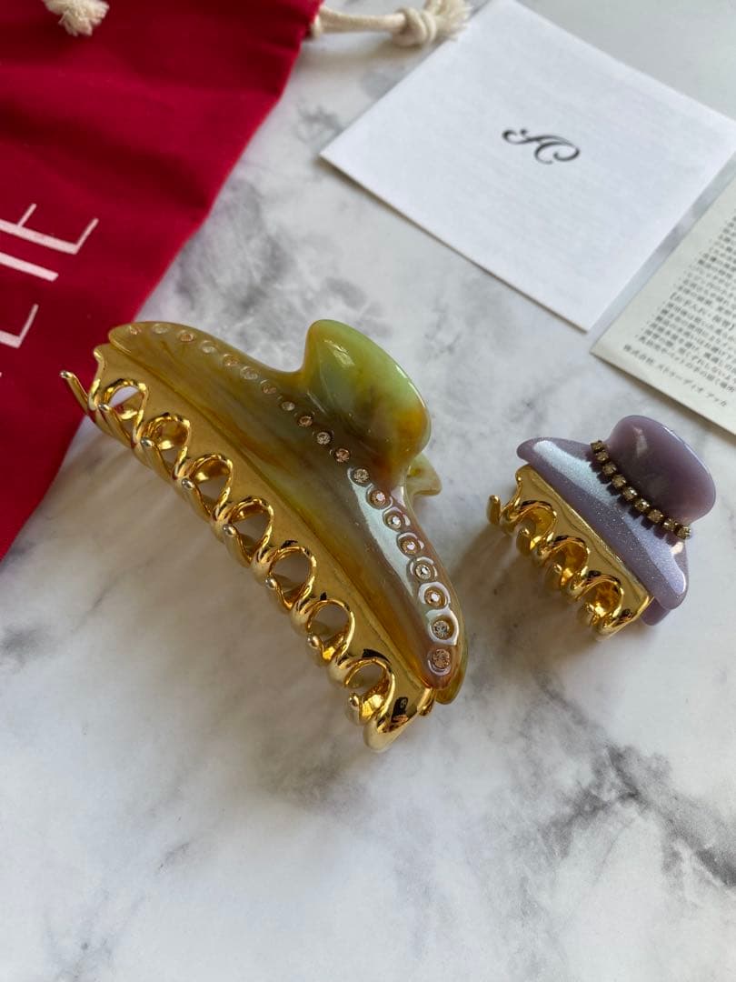 ほ*ん様 acca ヘアクリップ　大　バンス　クリップ　アッカ　ベージュ