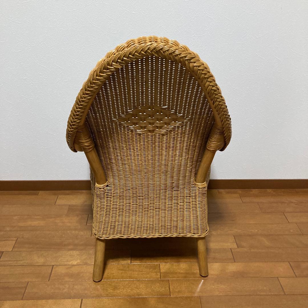 ナチュラル　ラタン　アームチェア　籐製　いす　椅子　ソファ　ハイバック　1人用