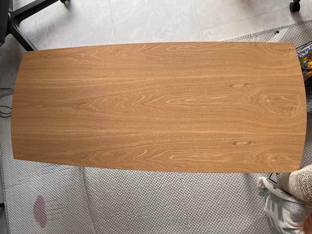 お洒落な両サイドがまるいセンターテーブル 引出し付き 幅110cm ローテーブル