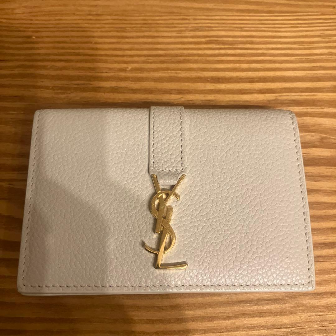 SAINT LAURENT ホワイト 名刺入れ