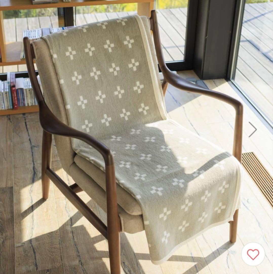 KLIPPAN シュニールコットンブランケット ハーフ シャーンスンドエクリュ