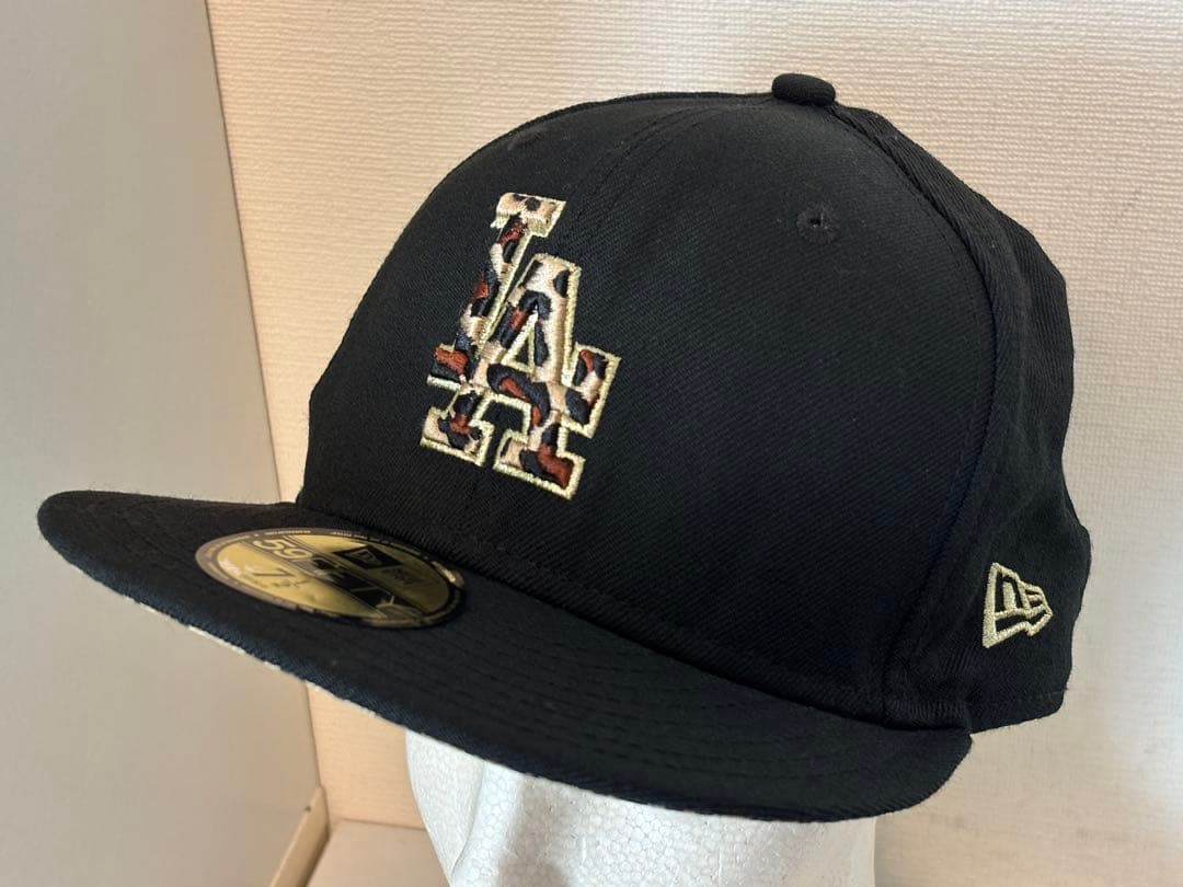 キャップ/ニューエラ/LA/ドジャース/帽子/レオパード/ゴールド/ヒョウ柄/黒