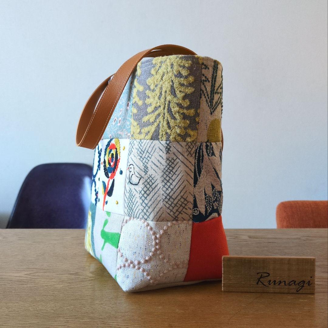 【1556】パッチワーク ハンドバッグ＊ミナペルホネン