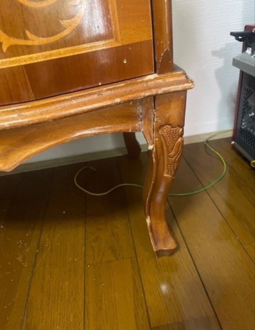 【ジャンク】象嵌　イタリア家具　ライティングビューロー 【引取限定】