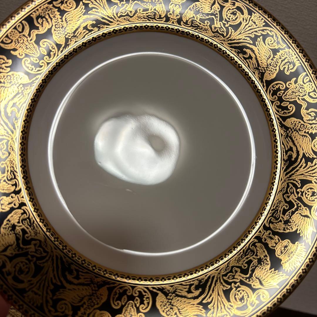 ウェッジウッド　フロレンティーン　グリーンゴールド　デザートプレート　20cm