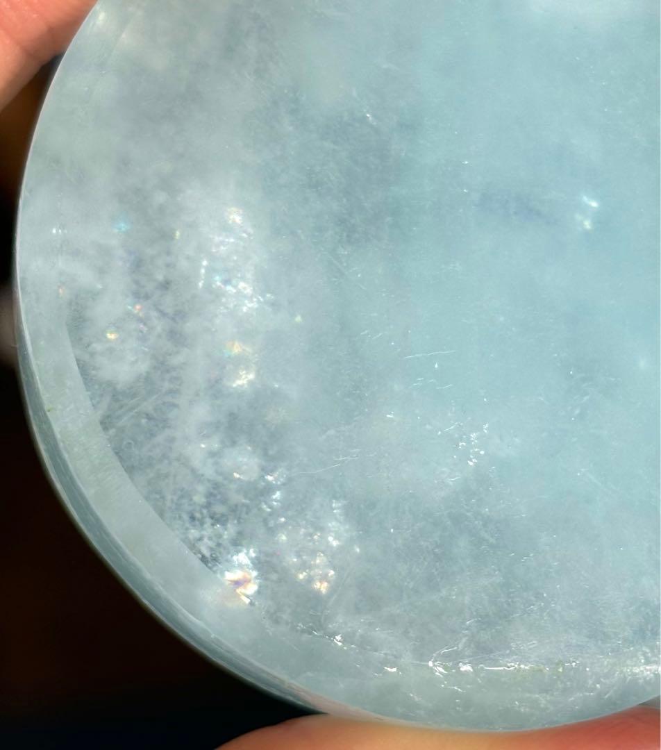 高品質　アクアマリン　月　ムーン　握り石　高騰　天然石