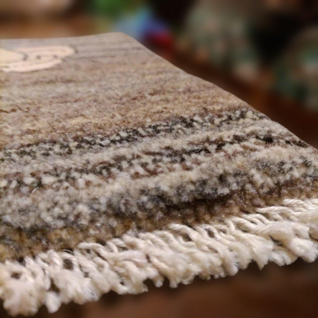 ギャッベ イラン シラーズ 座布団ギャッベ 手織り 大きめ ゾウ チェアマット