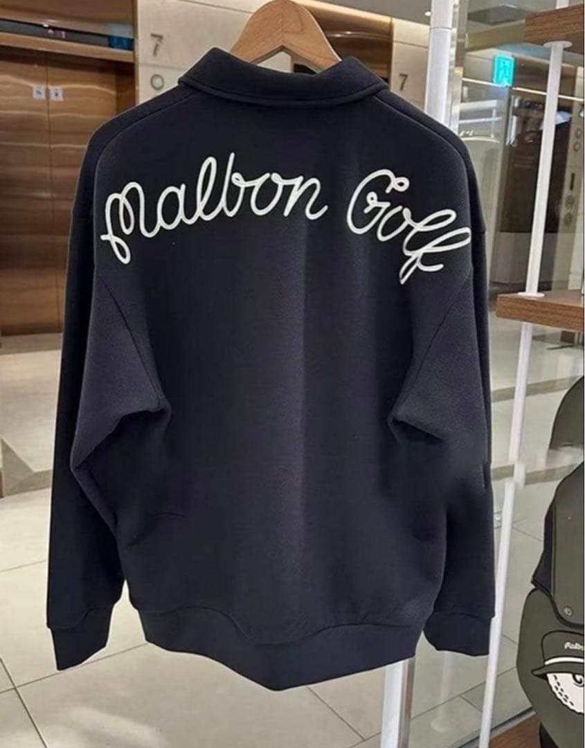 即日発送新品ゴルフ MALBON GOLF 長袖ハーフジップスウェット XXL