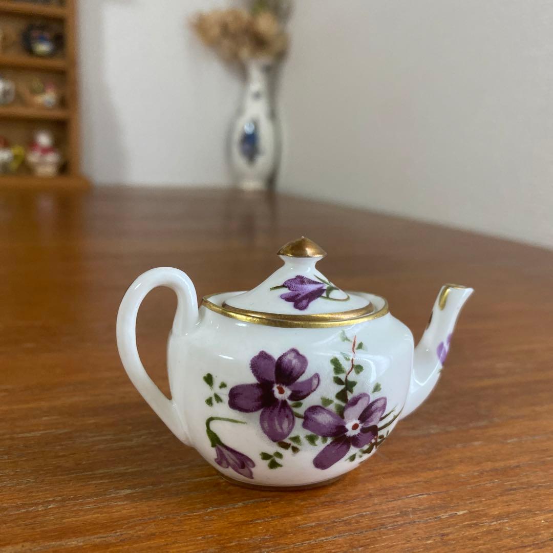 ハマースレイ ヴィクトリアン　バイオレット　ミニチュア　ティーポット　スミレ
