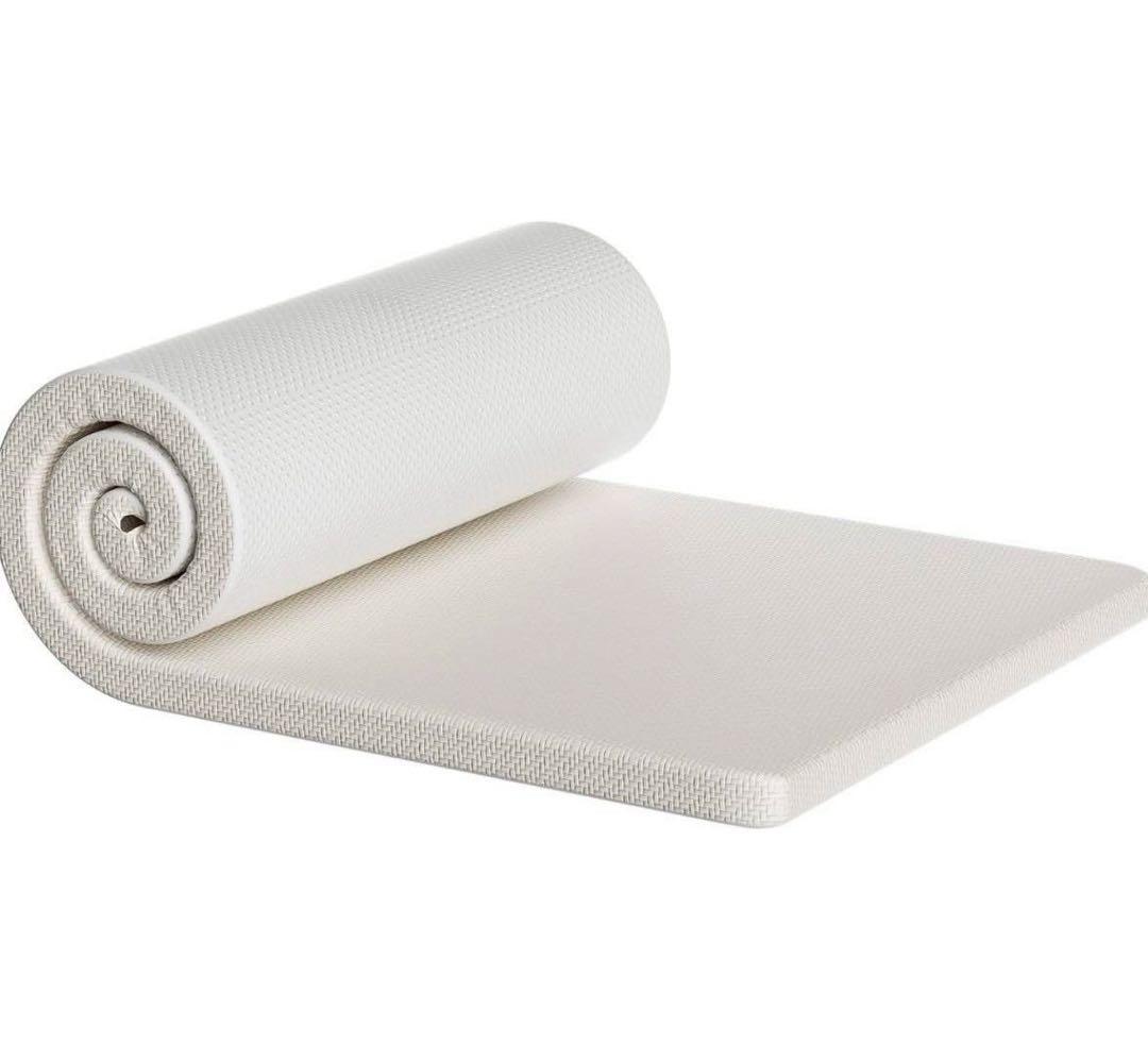 マットレス ダブル 折り畳み ベットマット 敷布団 白 2個 180N高反発