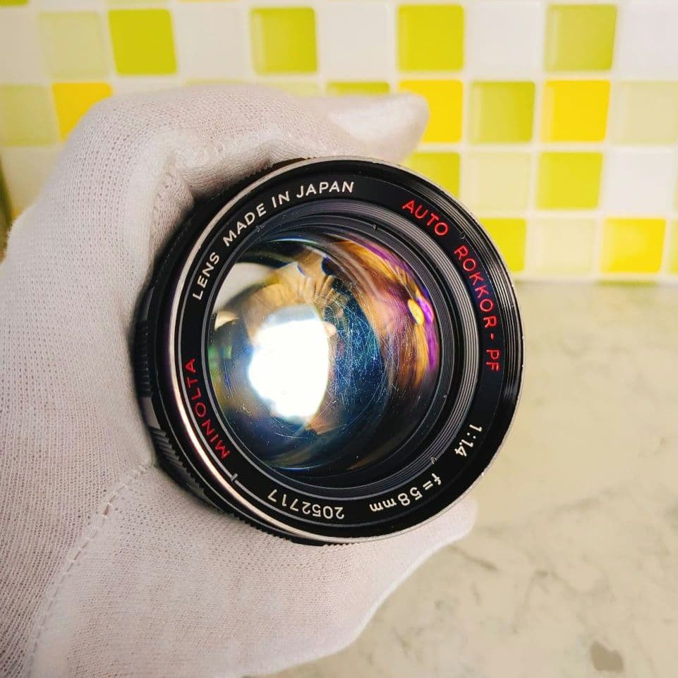 後期型 MINOLTA AUTO ROKKOR-PF 58mm f1.4 レンズ