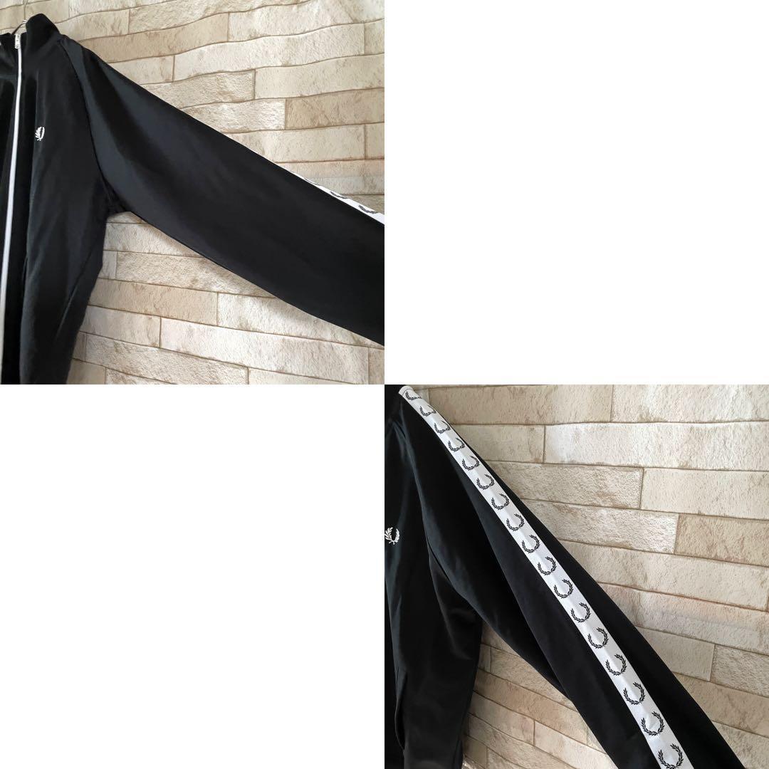 フレッドペリー トラックジャケット ジャージ ポルトガル製 刺繍 黒 M