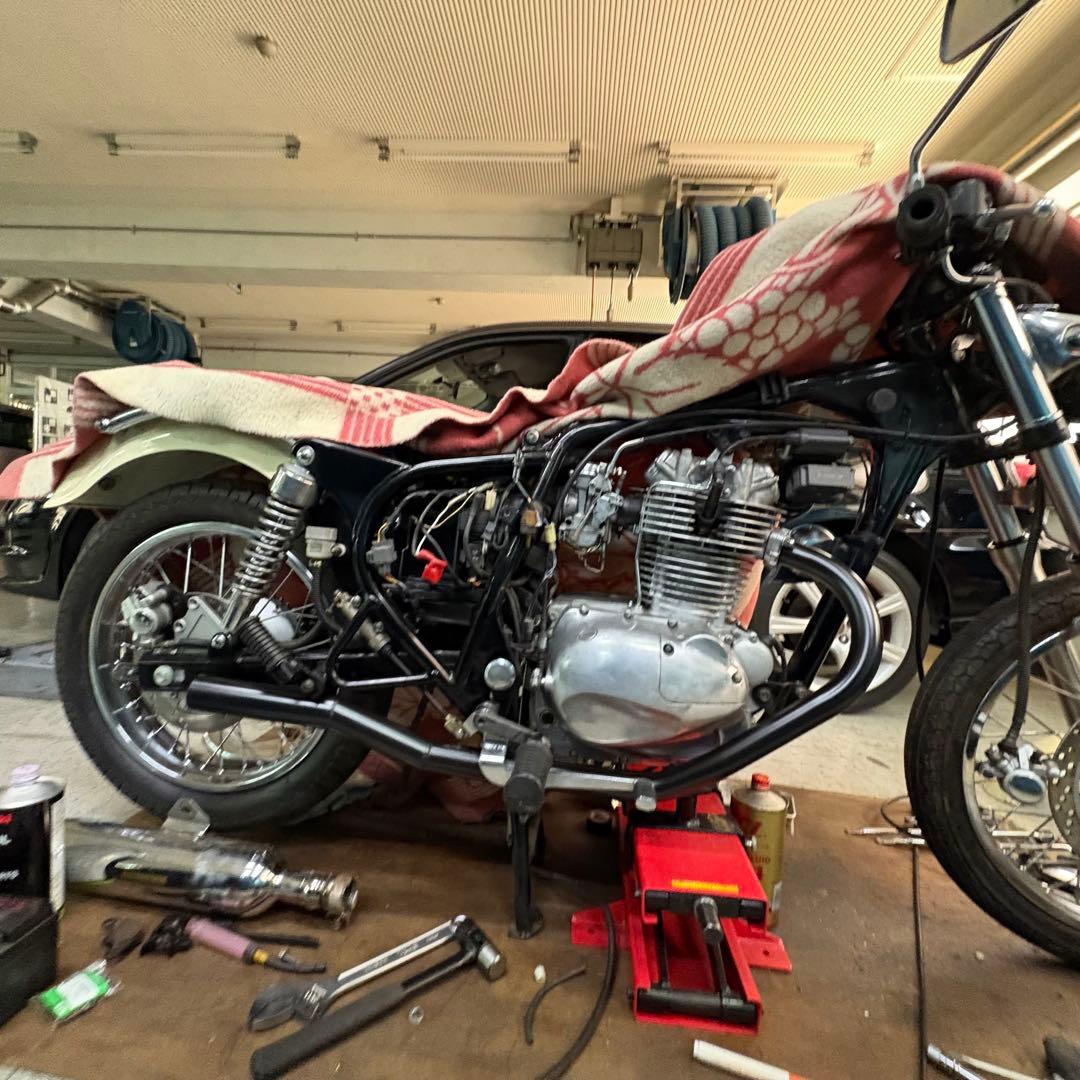 も*様 エストレア250 ワンオフヨシムラ風ショート菅スリップオン