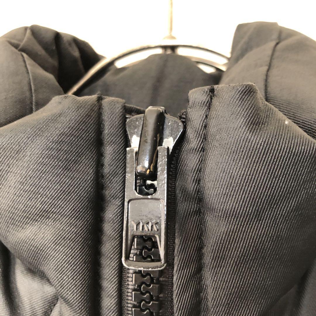 コムデギャルソンオム コーティング 肉厚ダウンジャケット 中チェック柄 黒