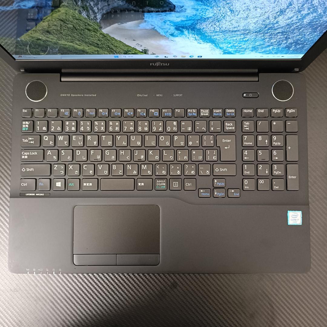 ノートPC Windows11 Core i7 SSD メモリ8GB 富士通 黒