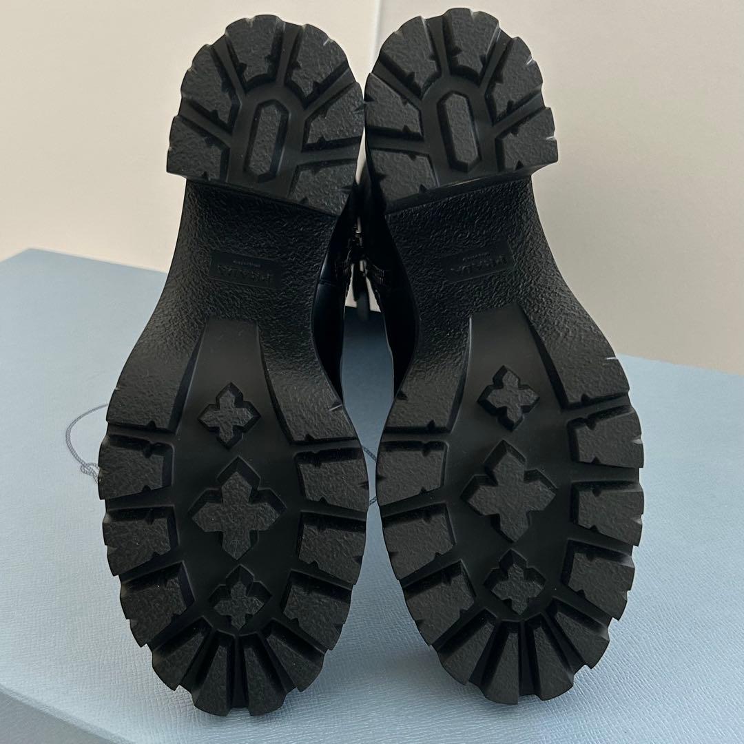 PRADA プラダ　ロゴレザー　Re-Nylon リナイロン　ブーツ　新品未使用