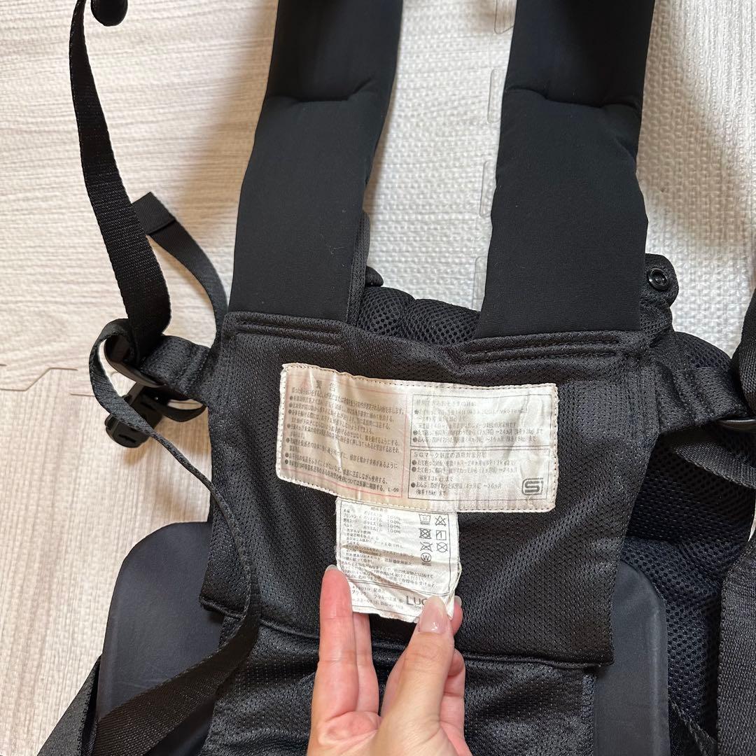 ベビーキャリアオン　angelette ブラック　抱っこ紐　チェアベルト