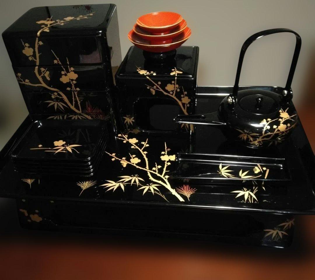 御屠蘇器重箱セット　越前塗り