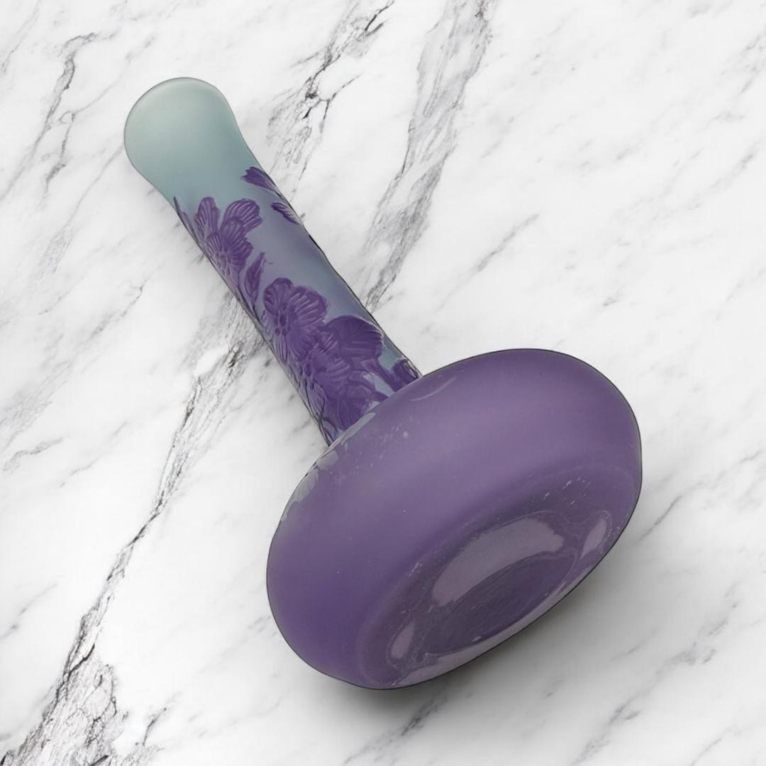 【証明書付】エミールガレ 花瓶 高さ21cm 幅9cm カメオ彫り