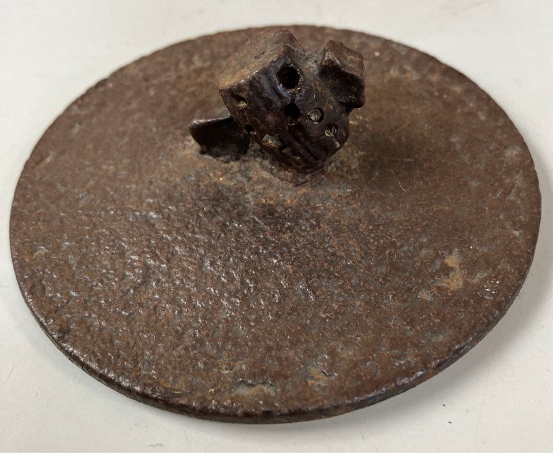 南部鉄器　四角型鉄瓶　小槌型の蓋　南部盛岡三厳堂