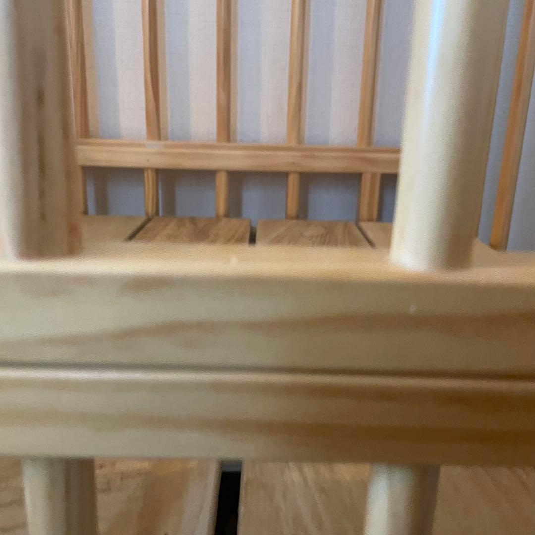 【直接引き渡し】カトージ　ミニミニベビーベッドⅡ ナチュラル　写真②