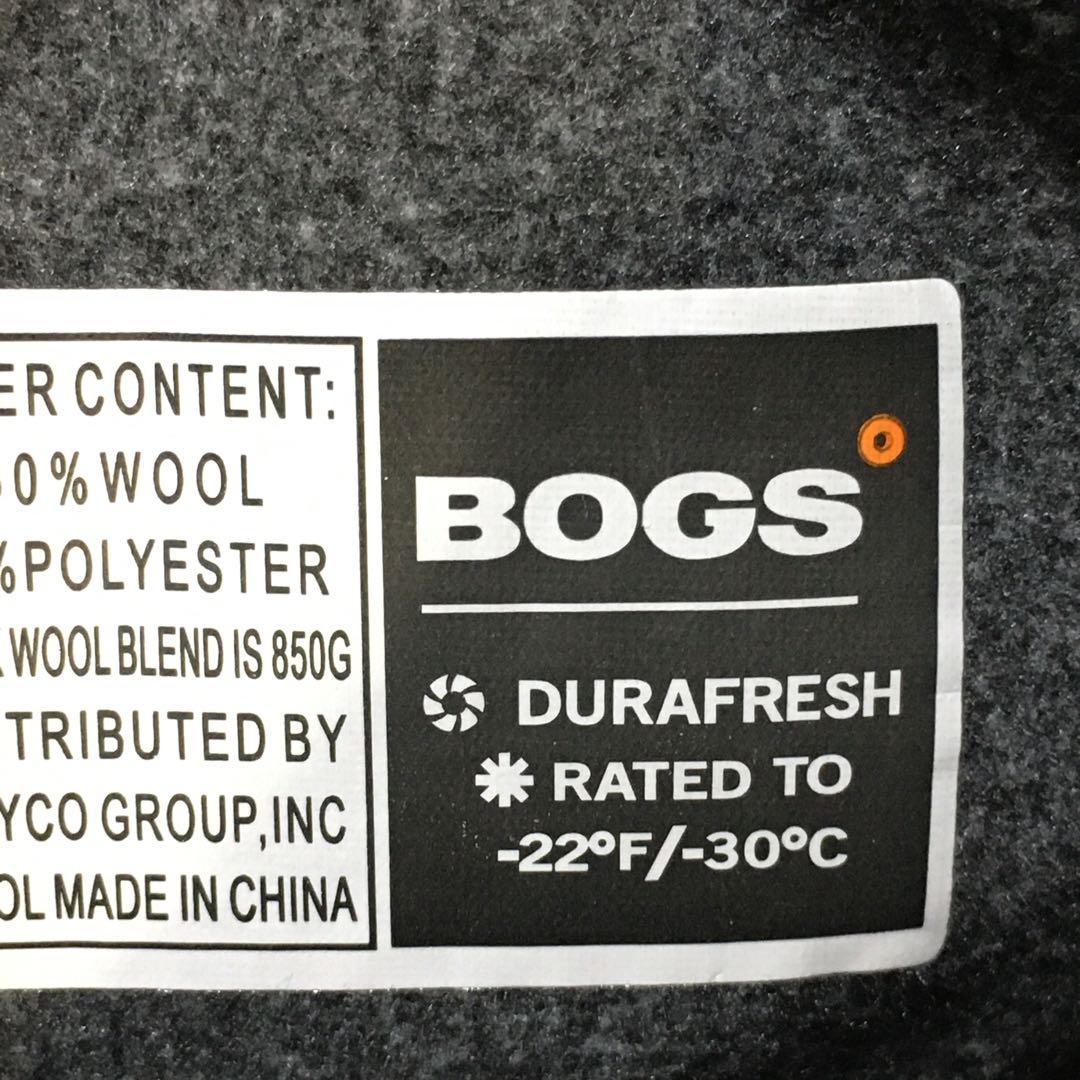 BOGS ♫ スノーブーツ ウールキルティング ブラック 黒 24cm -30°