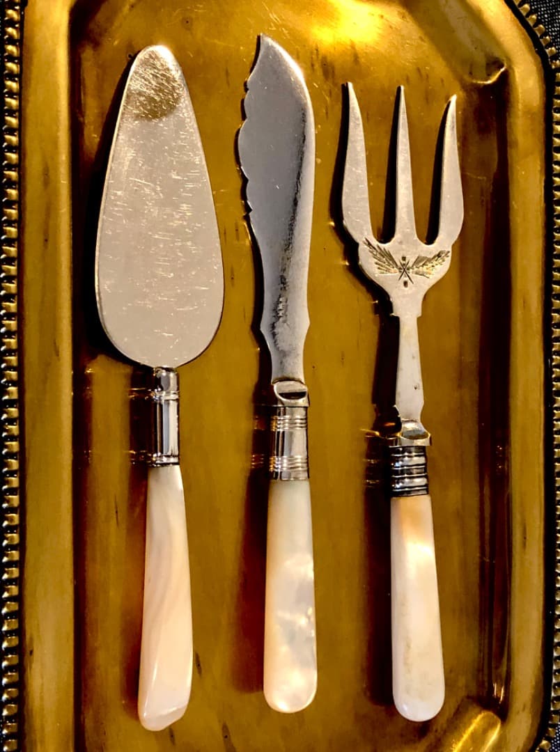 M11 ヴィンテージ フォーク ナイフ チーズサーバー スターリングシルバー