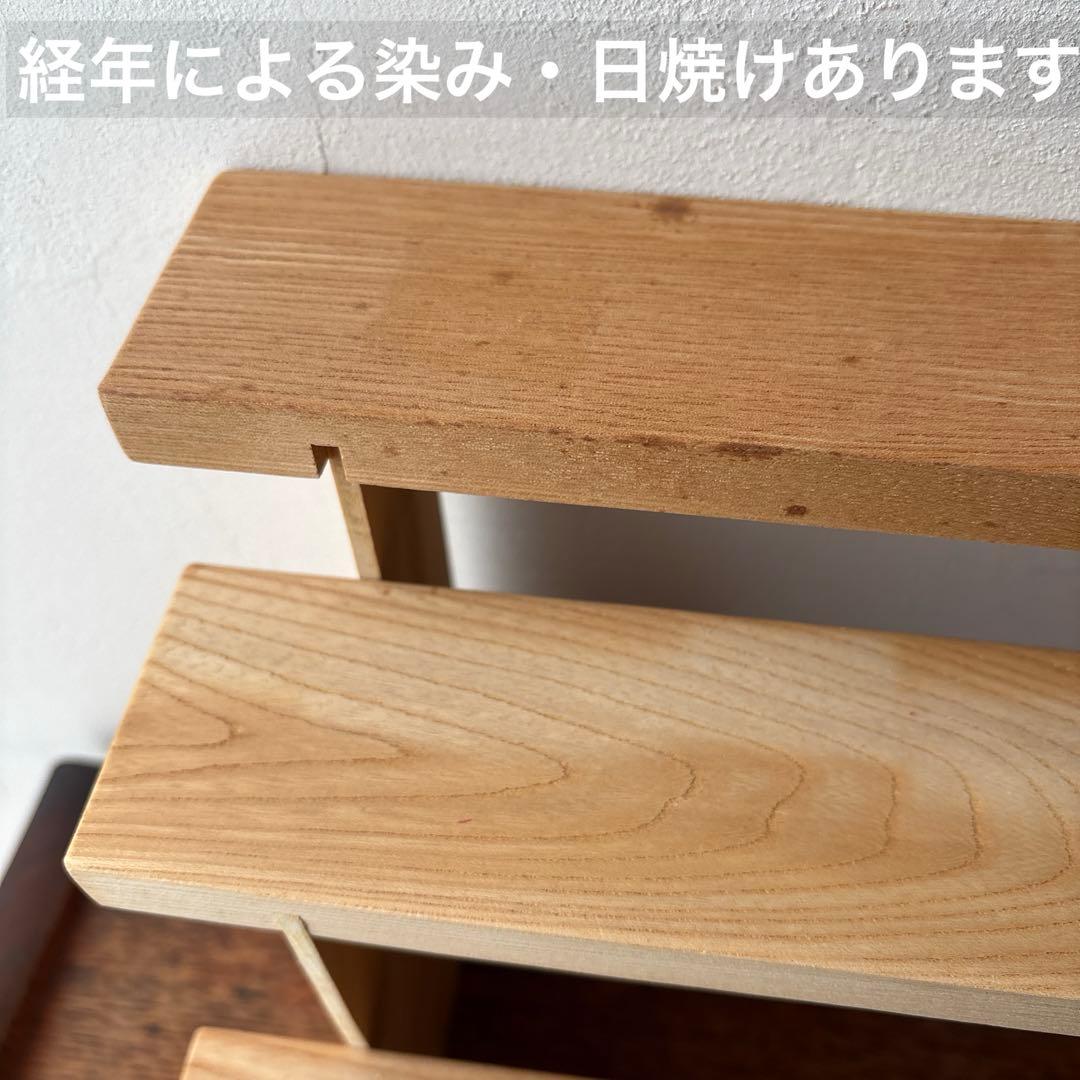 木製 ひな人形 ひな祭り 三人官女 籠 牛車 3段飾り コンパクト 組木 積み木