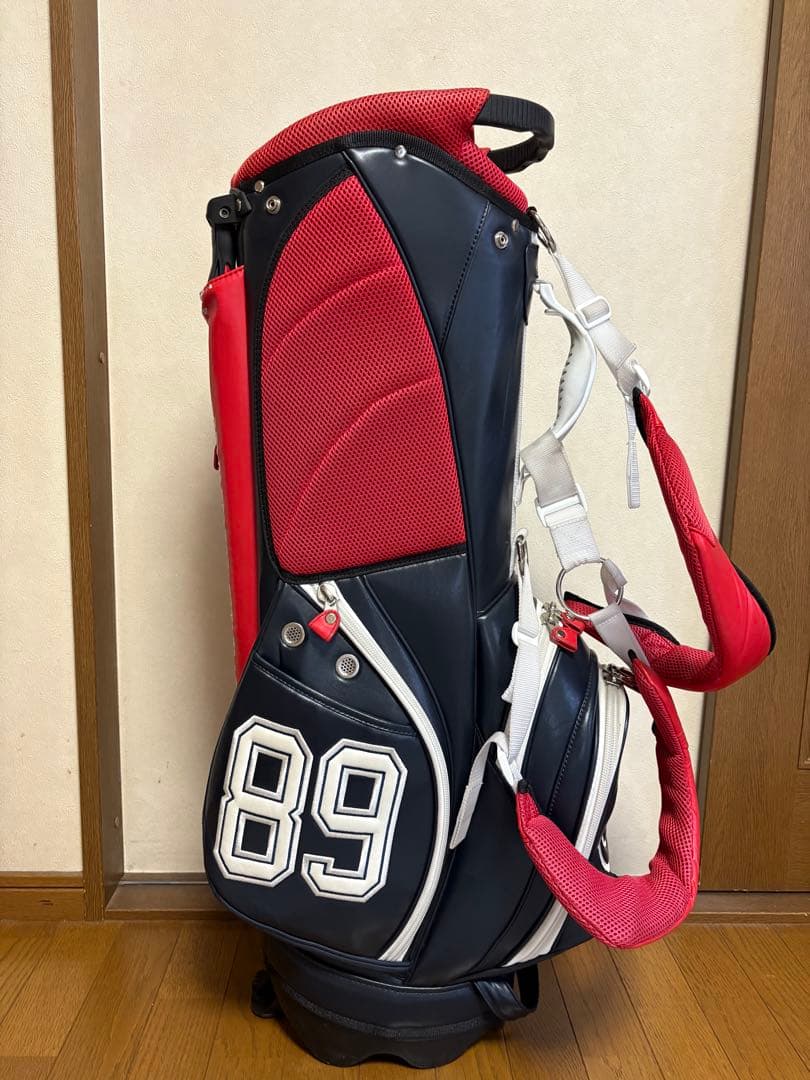 大幅値下げ★PEARLY GATESキャディバッグ⭐️紺・赤 クラブヘッドカバー付